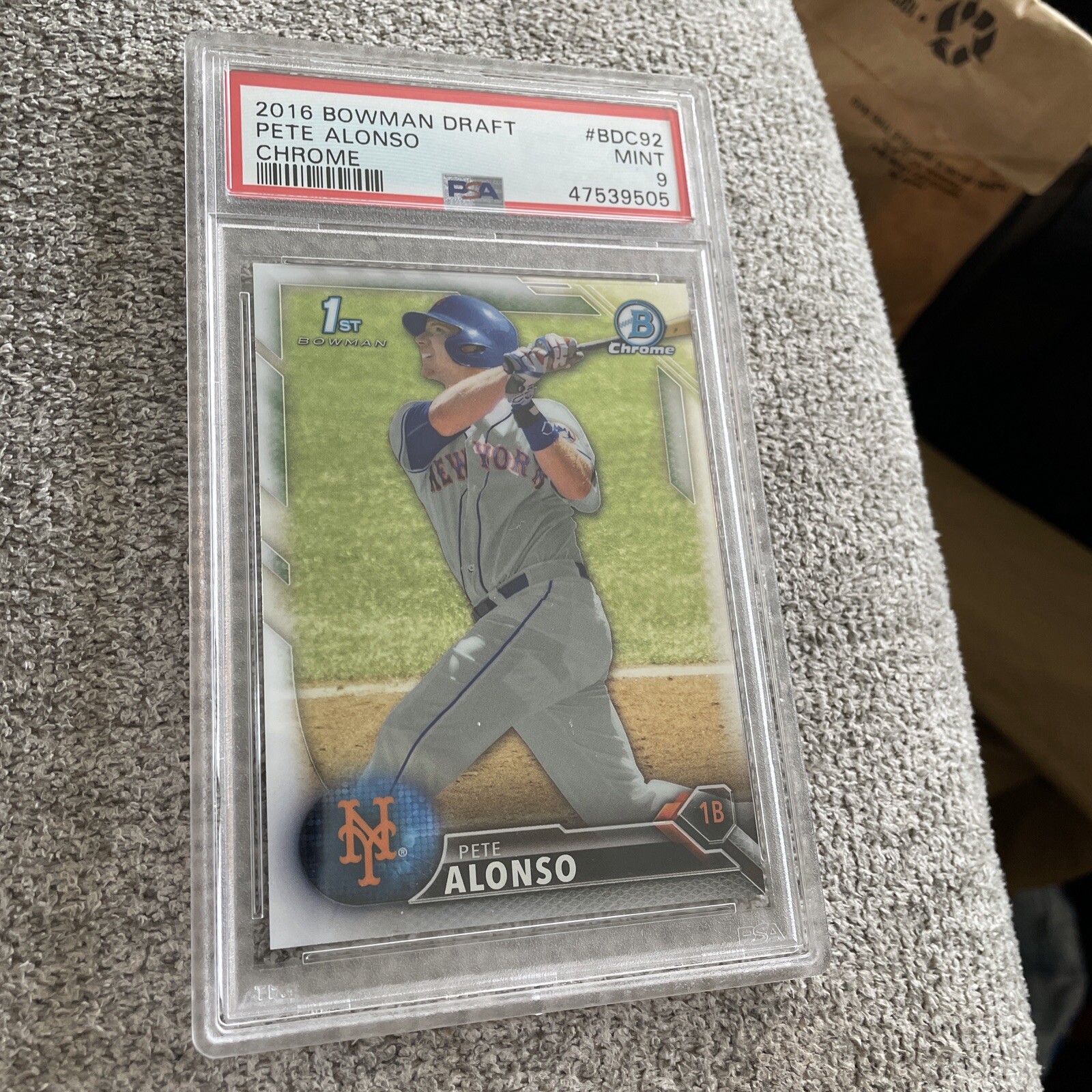 2016 Bowman Chrome Draft Pete Alonso #BDC92 Rookie RC NY Mets PSA 9 MINT Qty