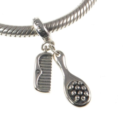 Chamilia 925 silver NEAT & PRETTY charm bead hair dressing, brush comb