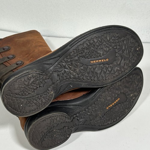 Merrell Captiva Launch 2 Boots Size 7.5 Waterproof Tall Brown Leather Classic - Picture 7 of 9