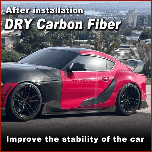 Für Toyota GR Supra A90 2019-2023 Dry Carbon Seitentür Kotflügelleiste Abdeckung - Picture 4 of 13