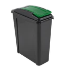 Recycle It 25L Slimline Bin & Lid  Recycling Waste Bin Graphite/Green