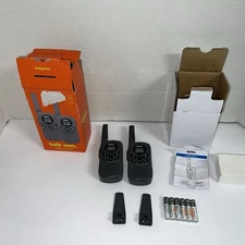 Onn 16 Miles Walkie Talkies 2pk with Two Way Radios LED Light NEW OPEN BOX