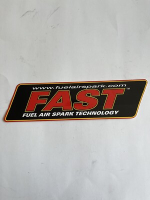 Original Vintage NOS FAST Fuel Air Spark Technology Sticker ~3x11.5  (5L)