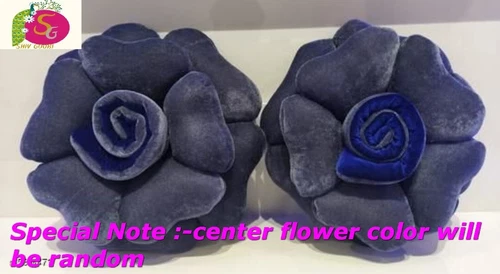 Cushions | Rose Shape Fancy Cushions | Rose Cushions Solid Colors | 2 Pc Set | A - Picture 4 of 20