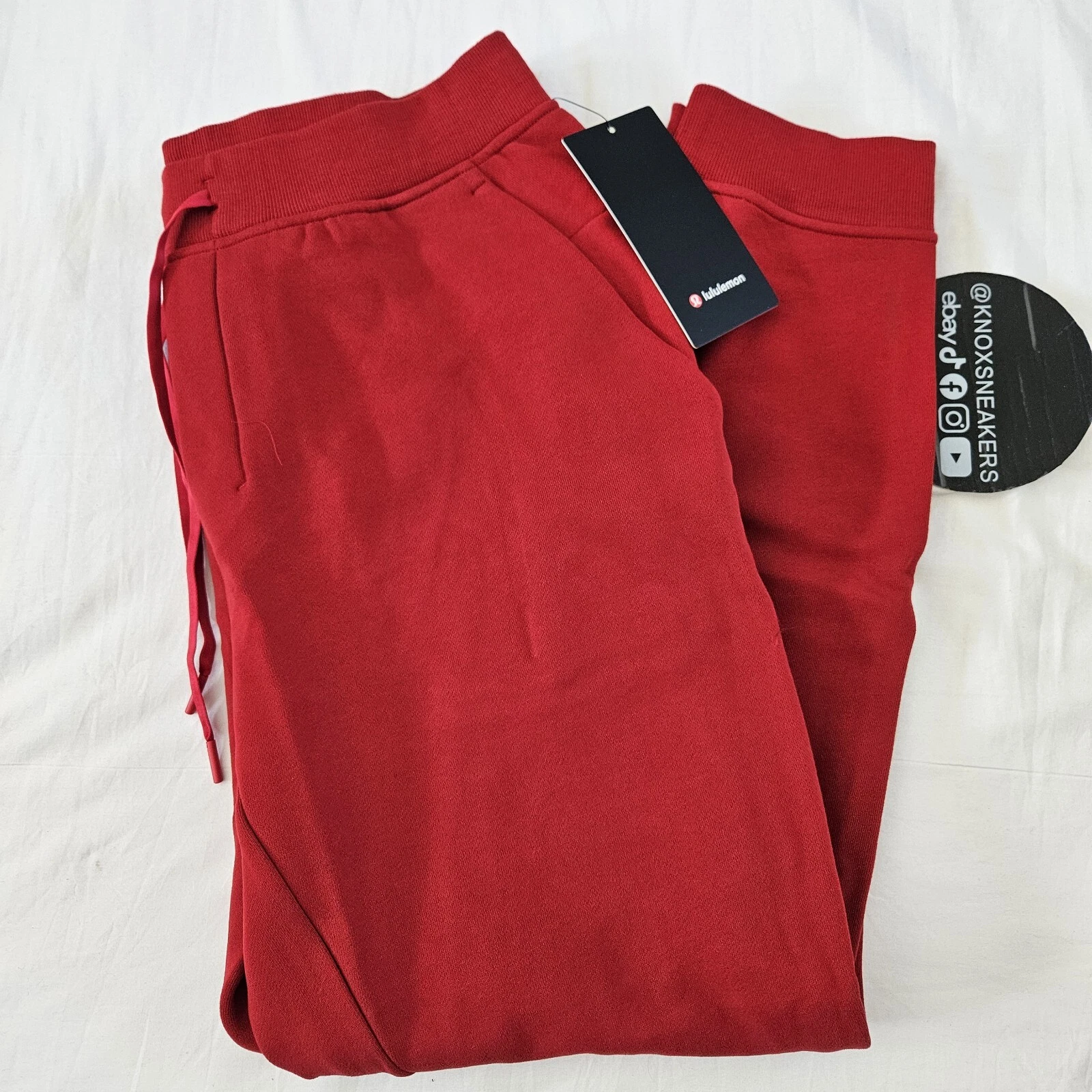 Lululemon Classic Fit Fleece Jogger CLCN College Crimson Pants Men's Size Large
