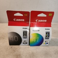 Canon PG-40 & CL-41 Ink Cartridges Lot Of 2 Genuine New Sealed Box Free Ship
