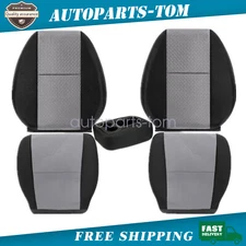Fits 2007-2014 GMC Sierra Front Bottom Top Replacement Cloth Seat Cover Gray