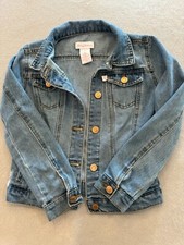Tommu Bahama Jean Jacket Kids Girl's 8 Classic Blue Denim Button Up Casual