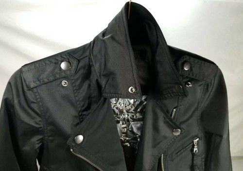 Millard Fillmore Black Moto Jacket Women's Size Extra Small - Picture 5 of 8