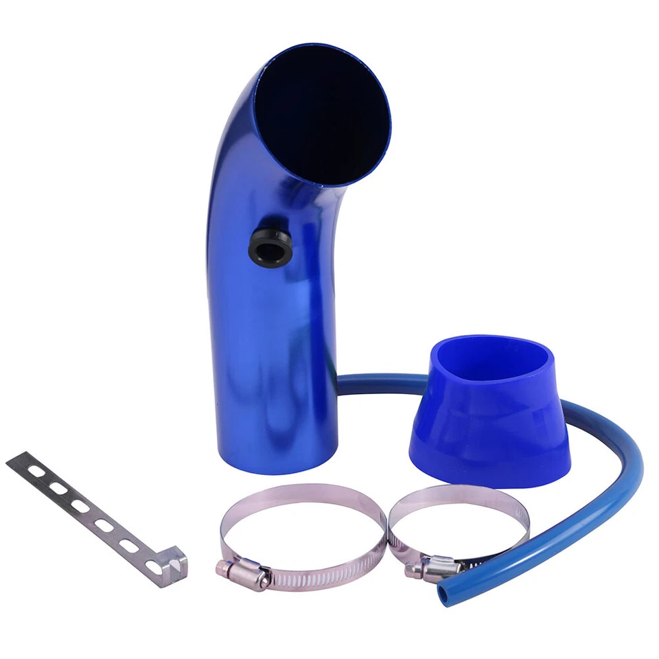 Kit de inducción de filtro de admisión de aire frío de 3" sistema de manguera de flujo de alimentación universal Foto 4 de 4
