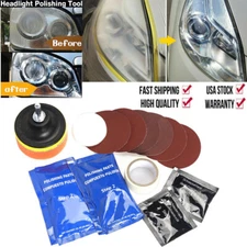 Pro Car Headlight Lens Restoration Repair Kit Polishing Cleaner Cleaning Tool US