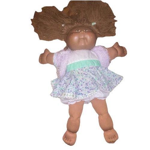 Vintage Cabbage Patch Kids Doll  Play Along Brown Hair Brown Eyes Cheeks