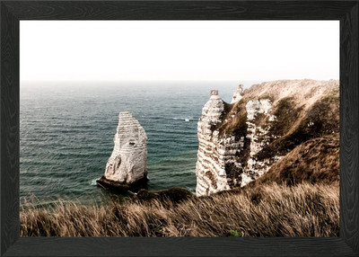 Cliff of Etretat Framed Wall Art Poster Canvas Print Picture