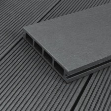 HORI Kuba WPC Terrassendielen Komplettset Hohlkammer inkl. UK + Clips & Zubehör