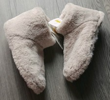 M&S Women/Ladies Beige Warm Standard Fit Bootie Slippers Size UK 6 BNWT
