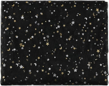 Glitter Tulle Fabric with Star Moon Sequin,10 Yard X 59" Wide Rolls,Sparkly