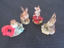 4x Border Fine Arts Figurines - B0780 - B1056 - B1626 - B0256 - Very Good Cond.