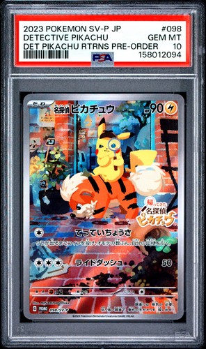 2023 POKEMON JAPANESE SV-P PROMO #098 DETECTIVE PIKACHU PSA 10