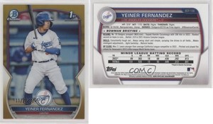 2023 Bowman Chrome Prospects Gold Refractor /50 Yeiner Fernandez #BCP-138
