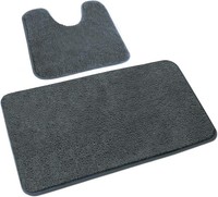 Badezimmerteppich Set 2 Teilig, Mikrofaser, Rutschfest, Was