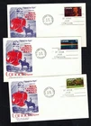 Canada #612-614, 1973 RCMP set on 3 Identical Kingswood cacheted FDC's