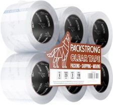 Industrial Grade Clear Packing Tape 6 Rolls 110 Yards Per Roll 3" Wide X 2.5 Mil
