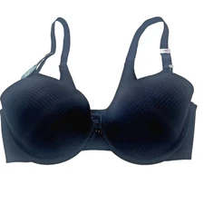 Vanity Fair Women's Striped Black Full-Coverage Bra Underwire 75345 Size 36D NWT