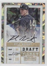 2017 Panini Contenders Draft Picks Cracked Ice Ticket 6/23 Kyle Wright Auto s3g