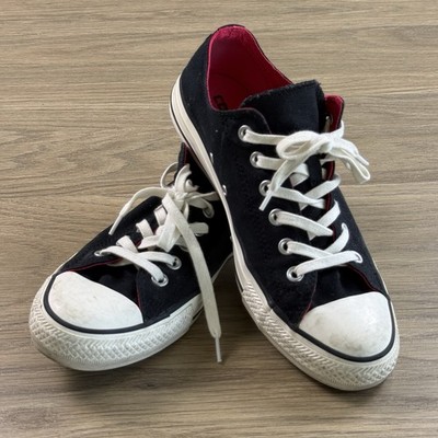 Chuck Taylor Converse Shoes Women 9 Black CT All Star Double Tongue Low 535404F