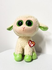 TY Beanie Boos Lala Lamb Sheep 9" Plush Stuffed Animal Pink Glitter Eyes w/ Tags