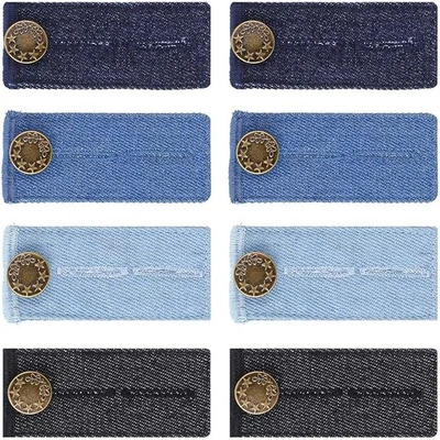 TIESOME 8pcs Denim Waist Extenders / Button Extenders for Pants Jeans