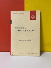 General Radio Company 1313-A Oscillator Operating Instructions & Instruction