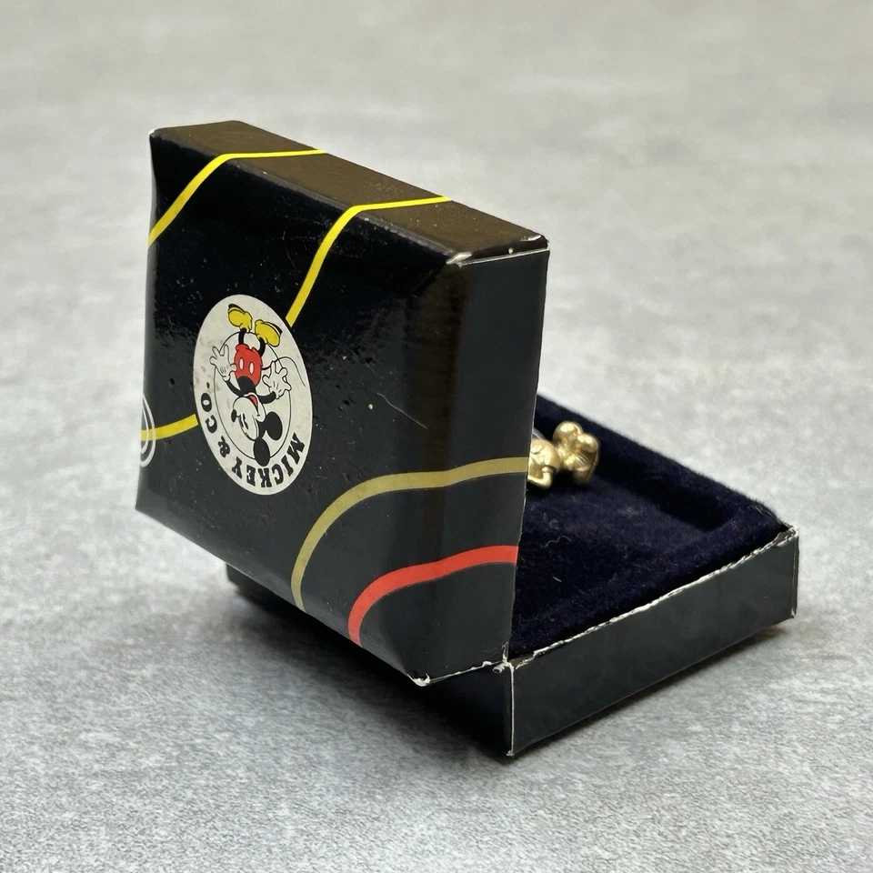 Vintage Colibri Disney Mickey & Co Tie Tack Gold Tone Mickey Mouse New In Box - Image 4 of 4