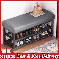 Shoe Bench Shoe Storage Rack Cabinet Organiser with Cushion Padded Seat Unit NEW