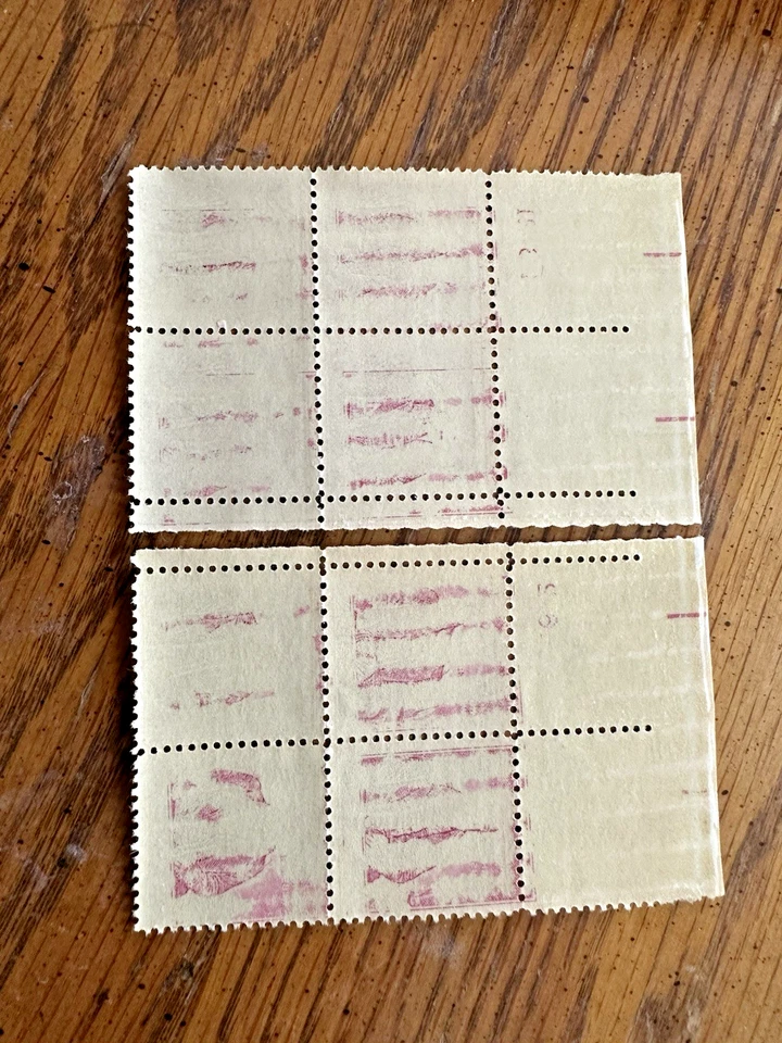 THIRTEEN MINT PLATE BLOCKS ~ (Gum Damaged) Sc # 1121 NOAH WEBSTER 1958 4c - Image 2 of 4