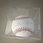 Signed MLB Official Major League Baseball in Clear Display Case Cube