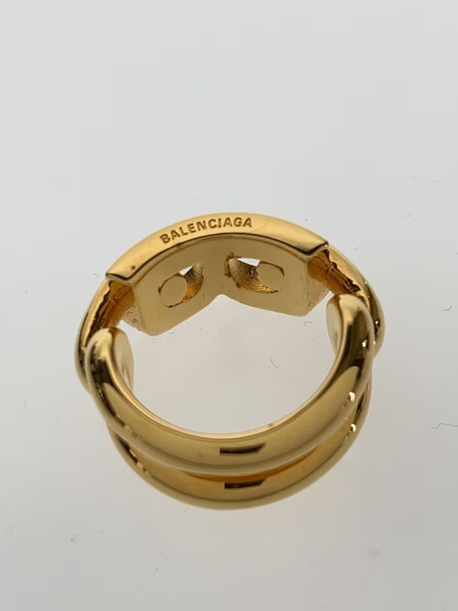 Balenciaga B Chain Ring Size 14 Gold Ladies Made In Italy LhJ89 thumbnail 3