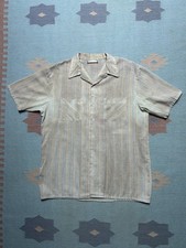 Vintage 1970s short sleeve button shirt Sears kings road multicolor fleck Medium