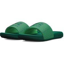 Under Armour 3024434 Men's UA Ansa Graphic Fix Slides, Green Screen, Size 8