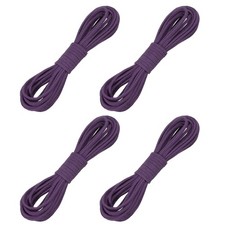 4 Pcs Faux Suede Leather Cord, 2.6mm x 5.5 Yards Flat String, Dark Purple