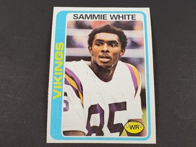 1978 TOPPS FOOTBALL #030 SAMMIE WHITE HIGH GRADE NR MINT + BEAUTIFUL