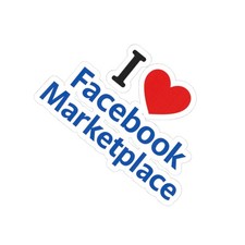 I Love Facebook Marketplace Kiss-Cut Stickers, Laptop Decals, Car [...]
