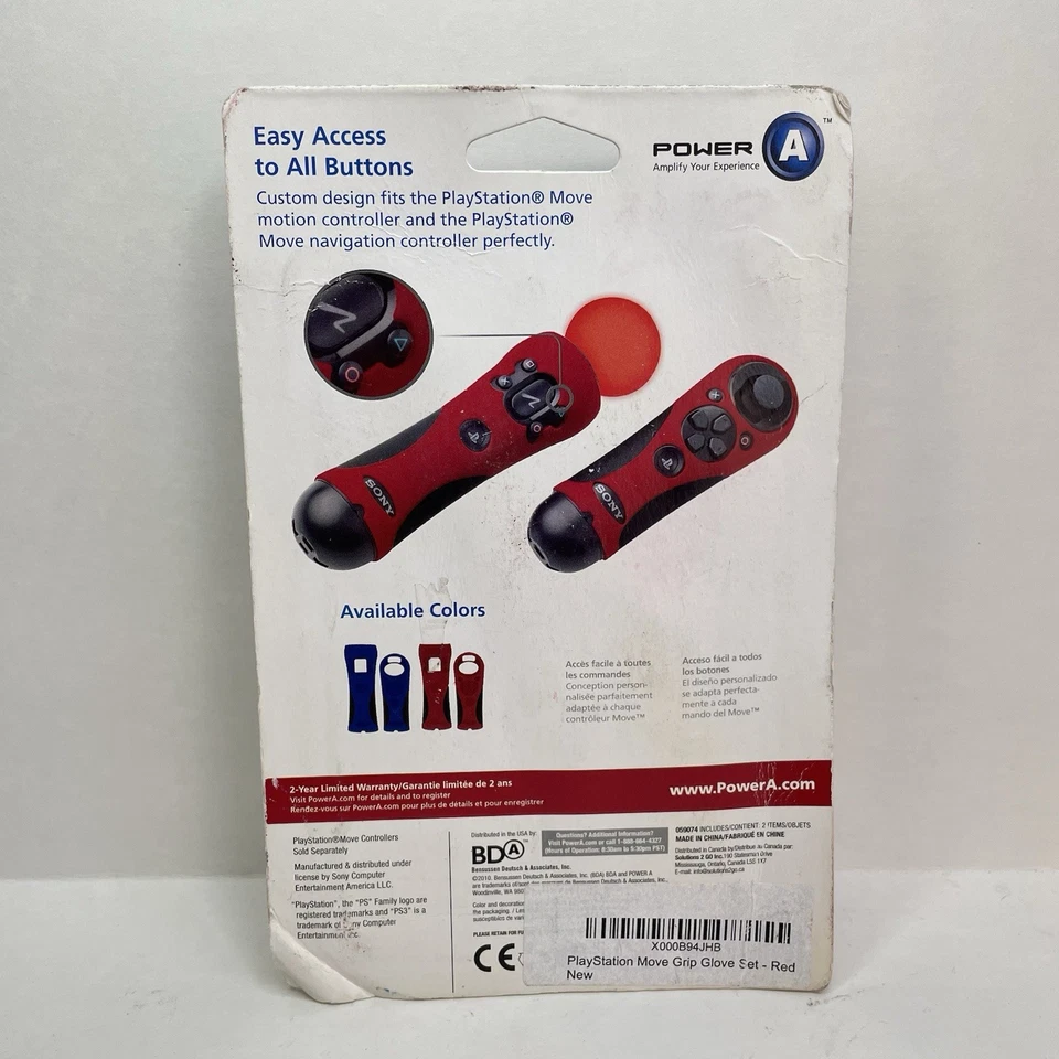 Power A Playstation Move Premium Grip Set Sony PS3 - RED - Image 3 of 4