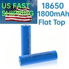 2 Pack 3.7V Rechargeable Button top Batteries 1800mAh / Smart Charger lot