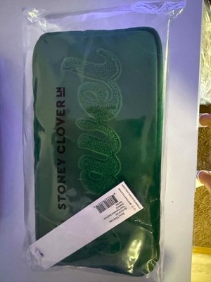 Brand New Stoney Clover Lane Embroidered Logo Small Green Pouch