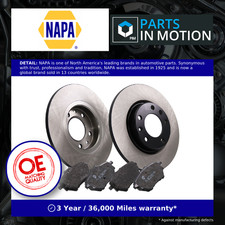 2x Solid Brake Discs and Pads fits PEUGEOT 308 Mk2 1.6D Rear 13 to 21 268mm Set