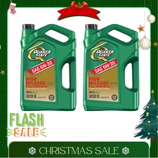 (2 pack) Quaker State Full Synthetic High Mileage 5W-30 Motor Oil, 5 Quart