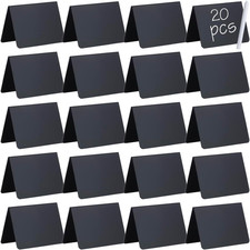 20 Pack 4"X3" Mini Chalkboard Signs for Food Buffet Party, Tabletop Small Chalkb