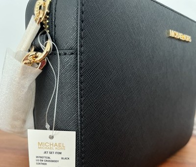 Michael Kors Jet Set Travel Umhängetasche Schwarz   Neu mit Etikett