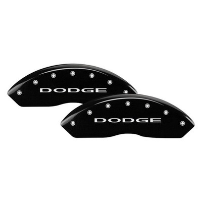 For Dodge Caliber 07-12 MGP Gloss Black Front Caliper Covers w Engraving